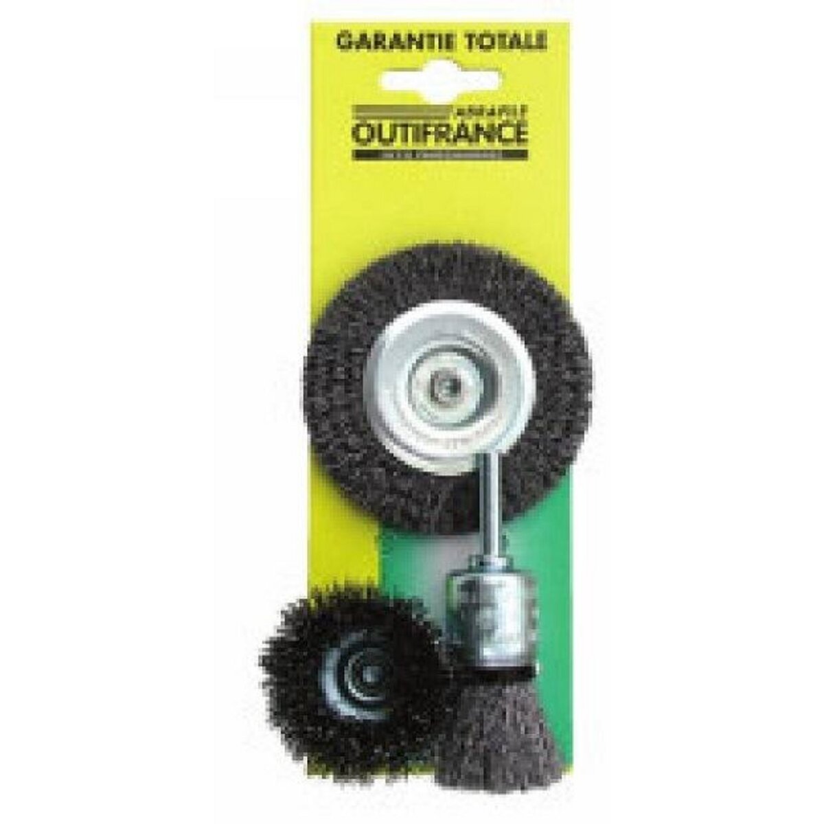 OUTIFRANCE Jeu de 3 brosses metalliques rotatives