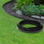Voir la diapositive 2 : ID MARKET Bordurette de jardin flexible 10 M noire hauteur 5 CM + 30 piquets