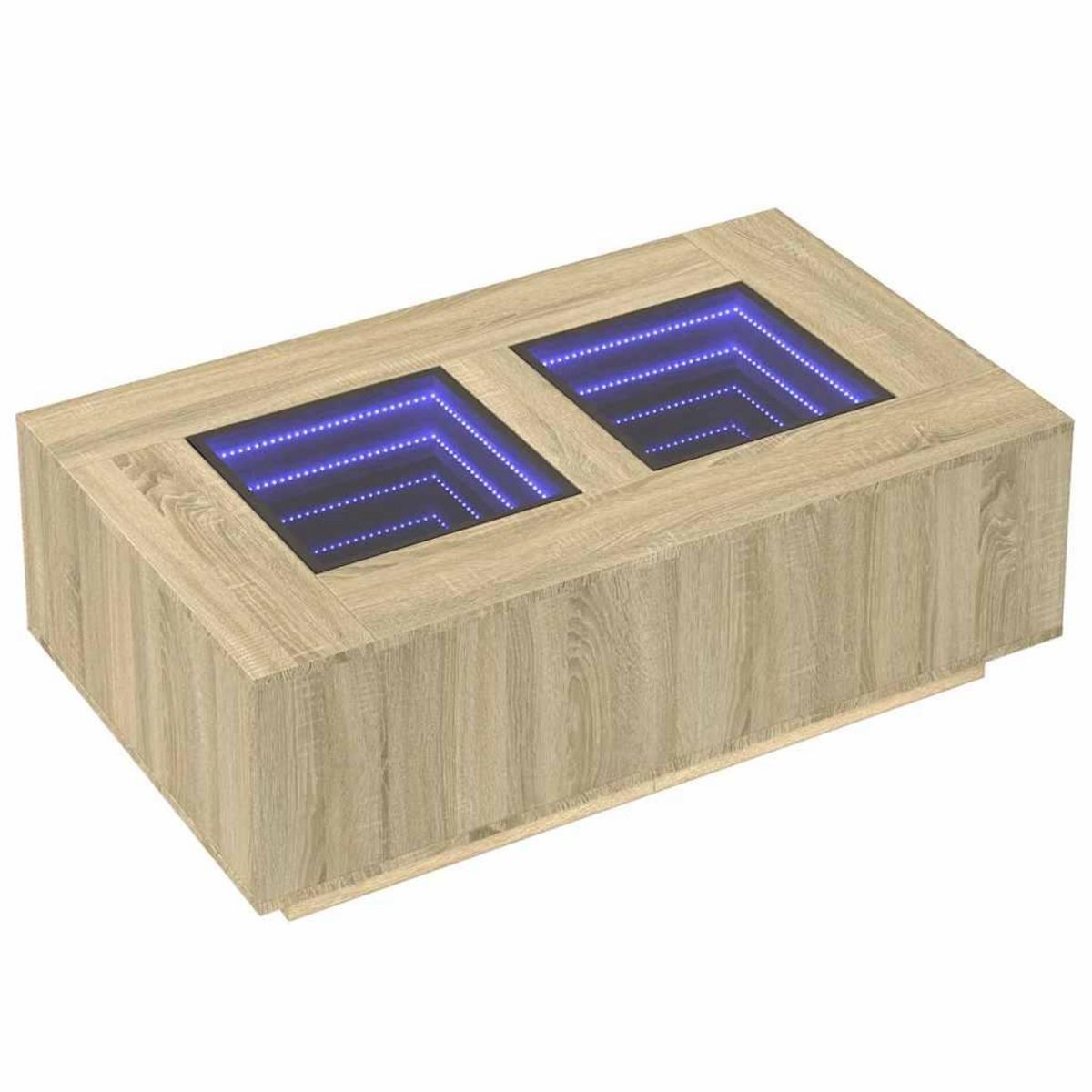 VIDAXL Table basse avec LED infini chene sonoma 116x69x40 cm