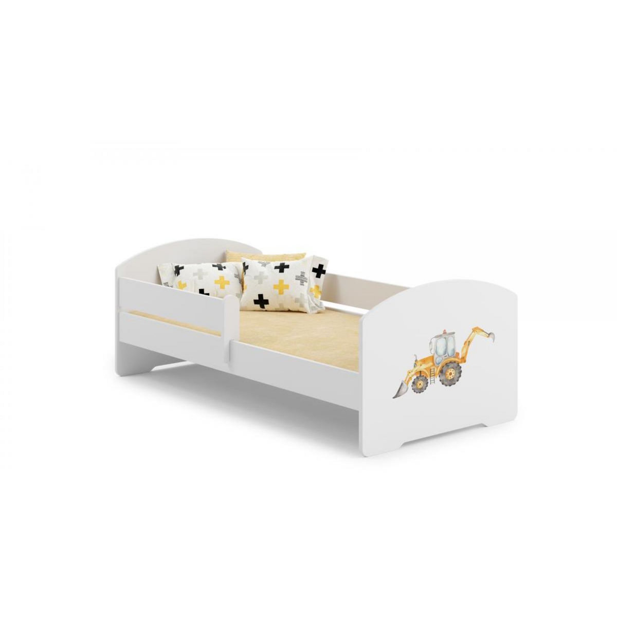 KOBI Lit enfant LUK BAR 140x70 tracteur avec matelas