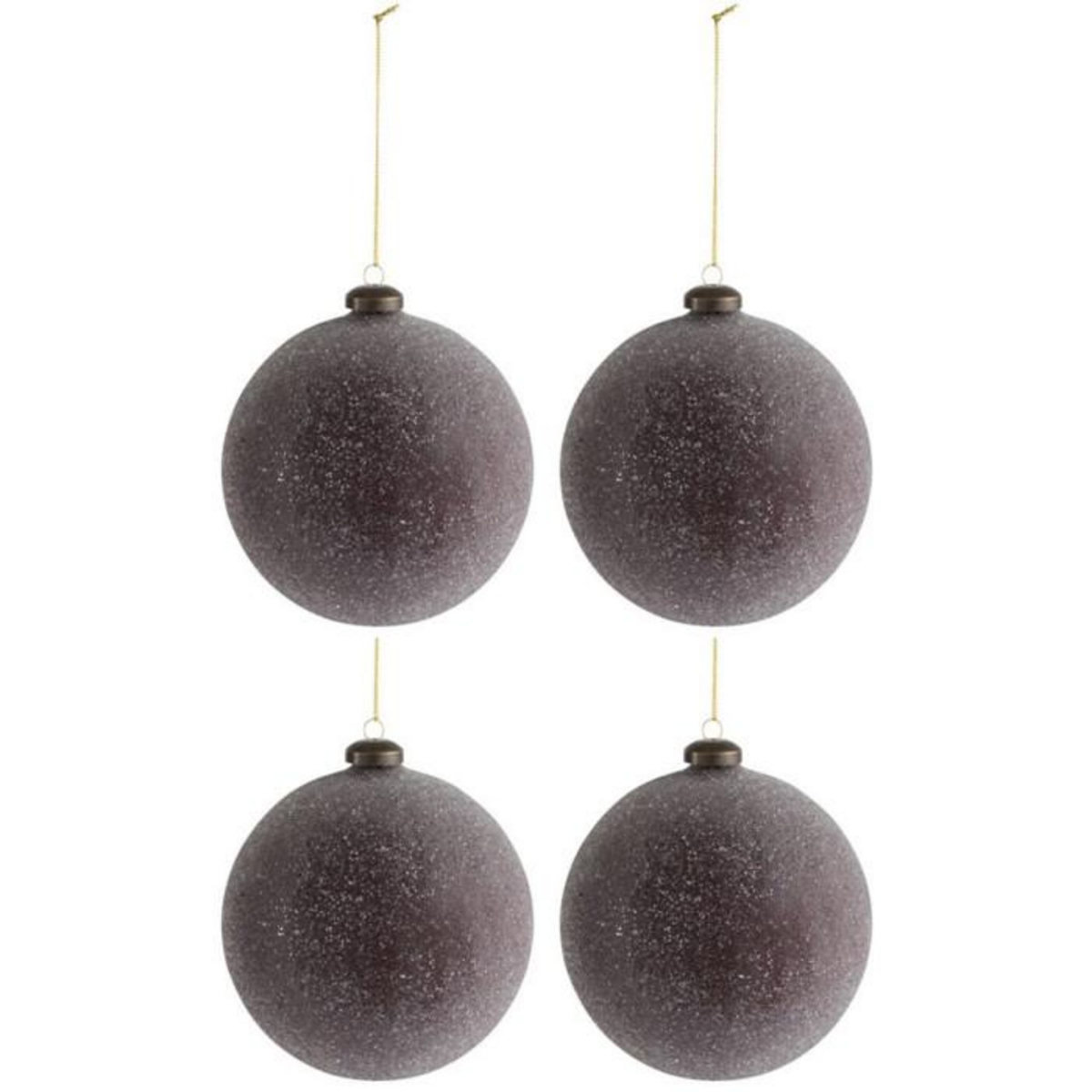 Paris Prix Lot de 4 Boules de Noël  Perles  12cm Bordeaux