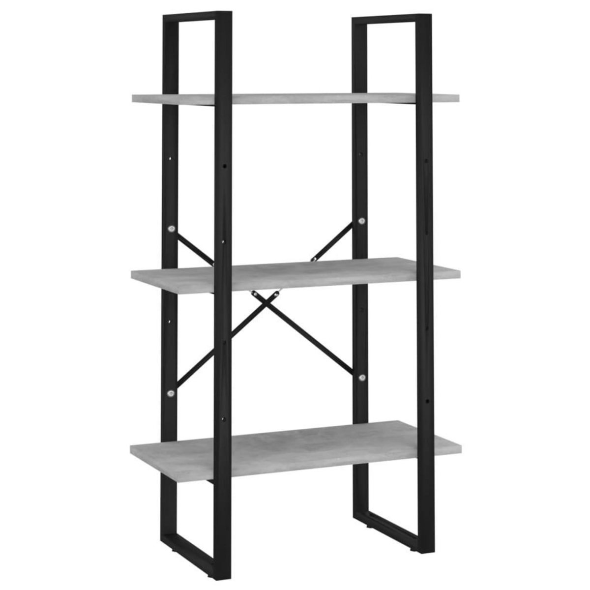 VIDAXL Etagere de rangement gris beton 60x30x105 cm bois d'ingenierie