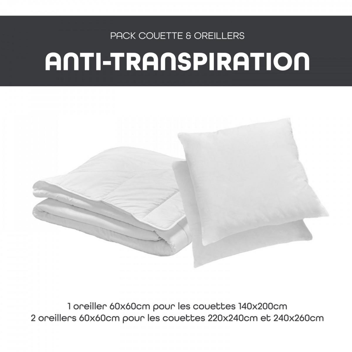 ATELIERS DU NORD Pack Couette légère + oreiller(s)
