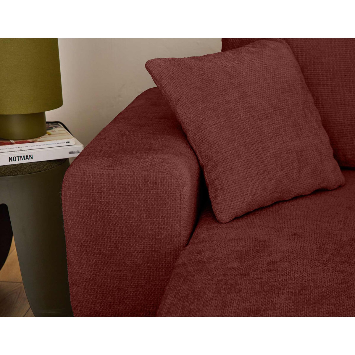 BEST MOBILIER Milan - canapé d'angle réversible 4 places - convertible avec coffre - en velours texturé