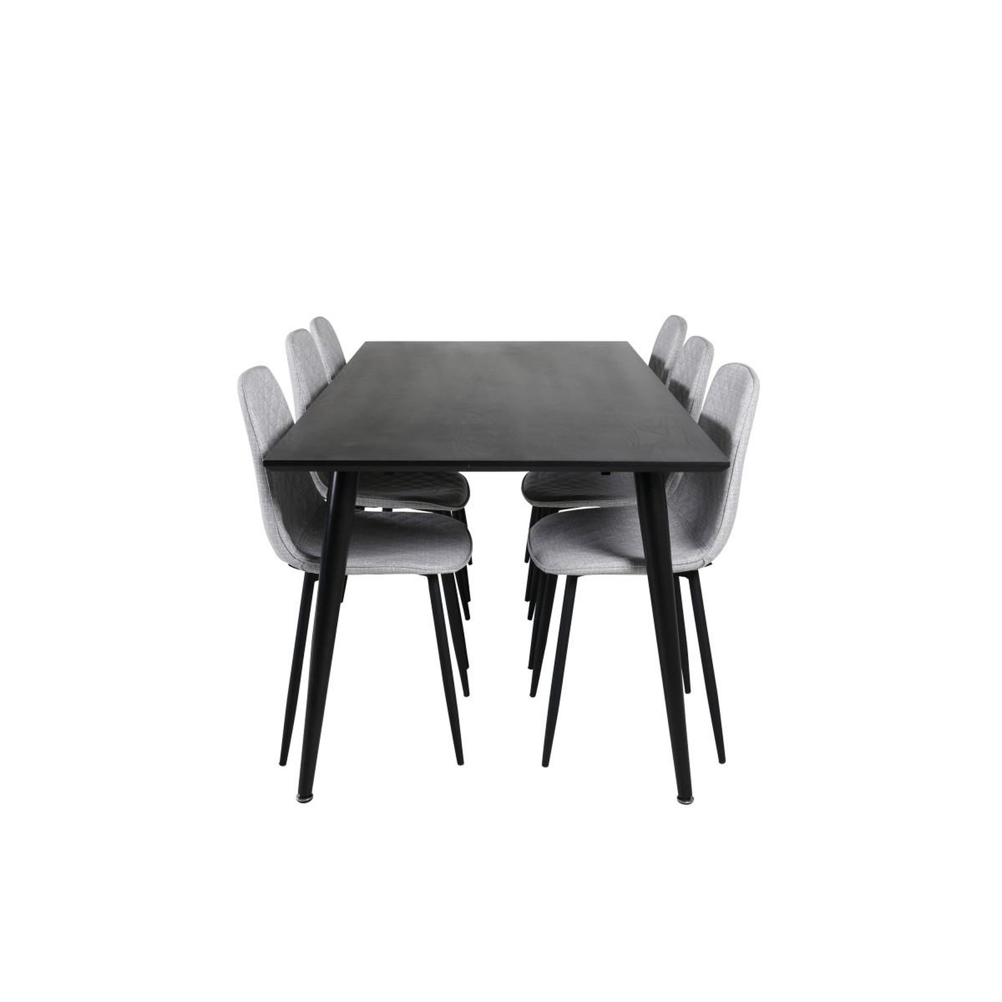 Voir la diapositive 2 : Paris Prix Ensemble table à manger & 6 chaises  dipp & polar  180cm noir & gris