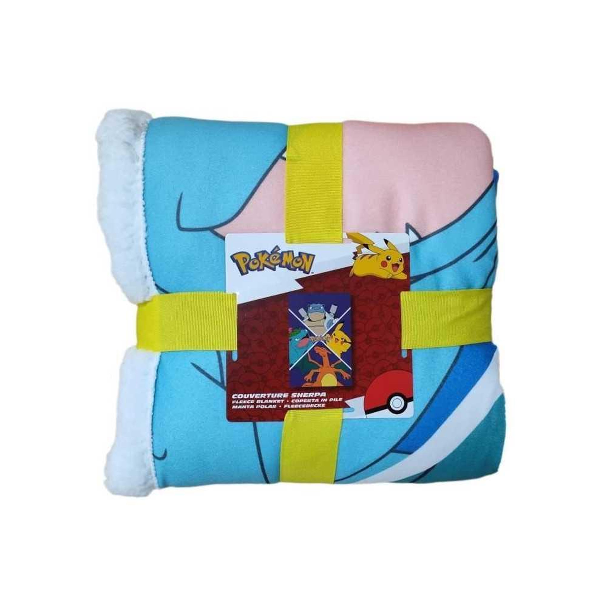 Voir la diapositive 2 : Pokemon Couverture Sherpa - POKEMON - Evolutions Pokemon Let's Go - 100 x 150 cm
