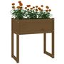 Voir la diapositive 4 : VIDAXL Jardiniere Marron miel 78x40x81 cm Bois massif de pin