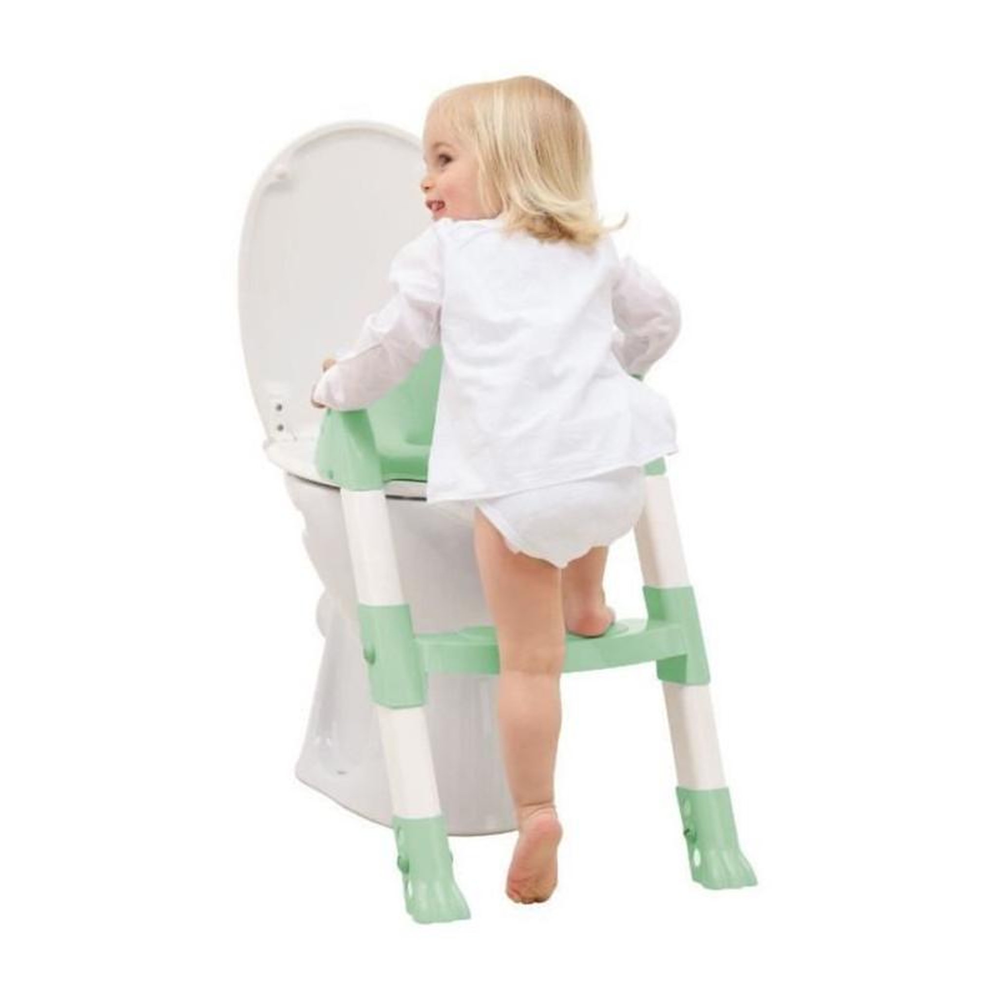 Voir la diapositive 2 : THERMOBABY Réducteur WC - THERMOBABY - KIDDYLOO - Vert Céladon - Ajustable