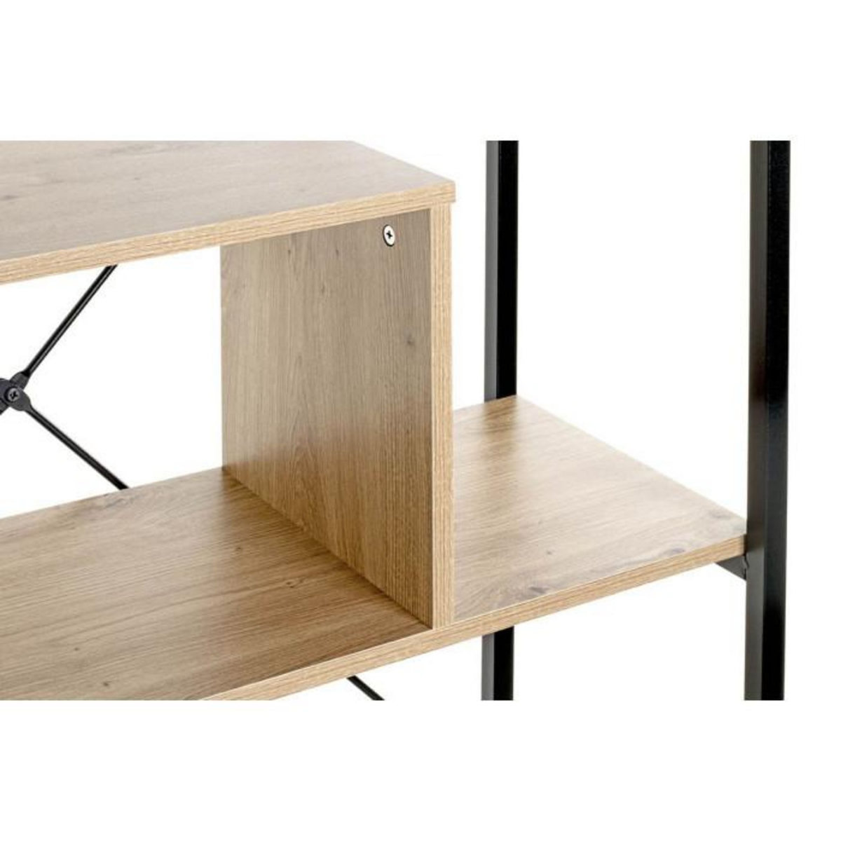 Paris Prix Étagère Bibliothèque  Miranda  163cm Chêne & Noir