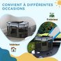 Voir la diapositive 6 : PAWHUT Parc pour chien pliable dim. 94L x 74l x 60H cm tissu Oxford gris noir