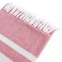 Voir la diapositive 2 : ACTUEL Foutah de plage en coton 180g/m² finition frange SAND