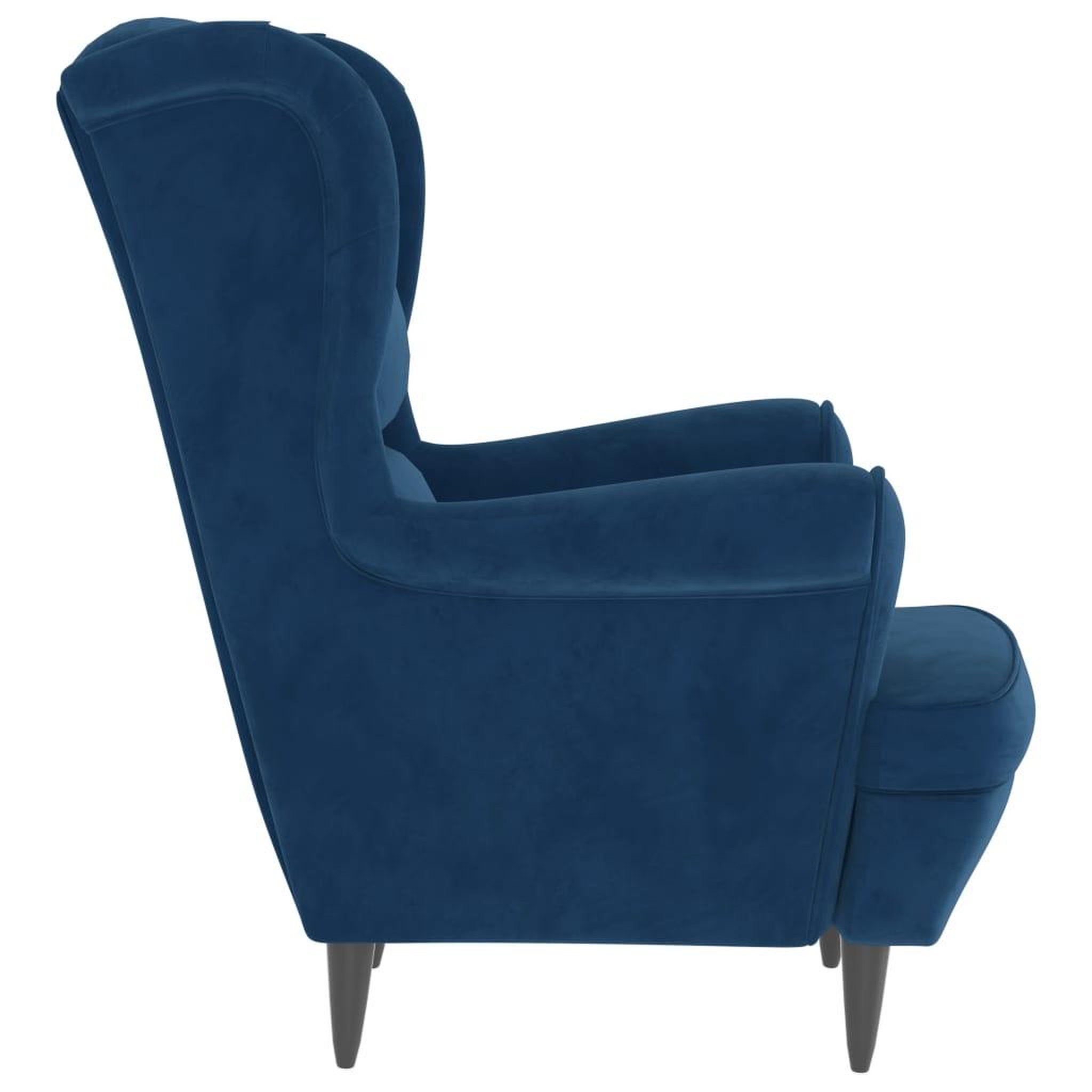 Voir la diapositive 4 : VIDAXL Fauteuil bleu velours