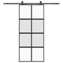 Voir la diapositive 2 : VIDAXL Porte coulissante avec kit de quincaillerie noir 90x205 cm