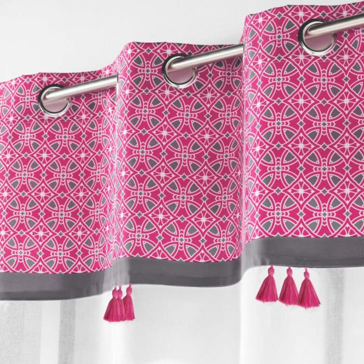 Paris Prix Rideau Voilage à Œillets  Callao  140x240cm Rose