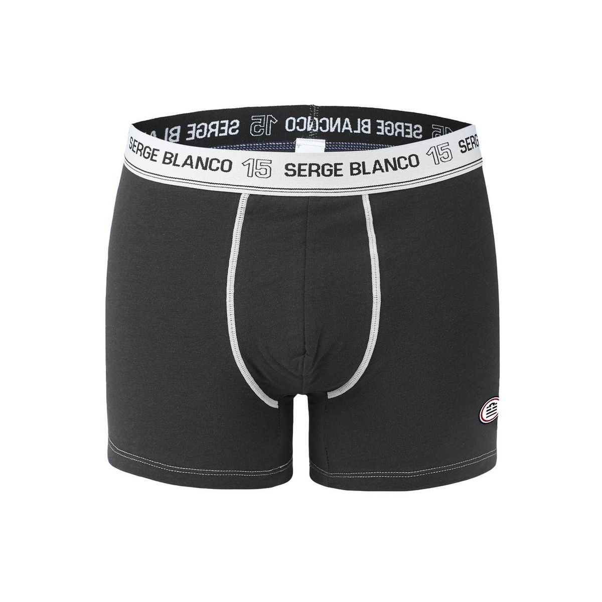 SERGE BLANCO Lot de 2 Boxers homme avec surpiqûres Class