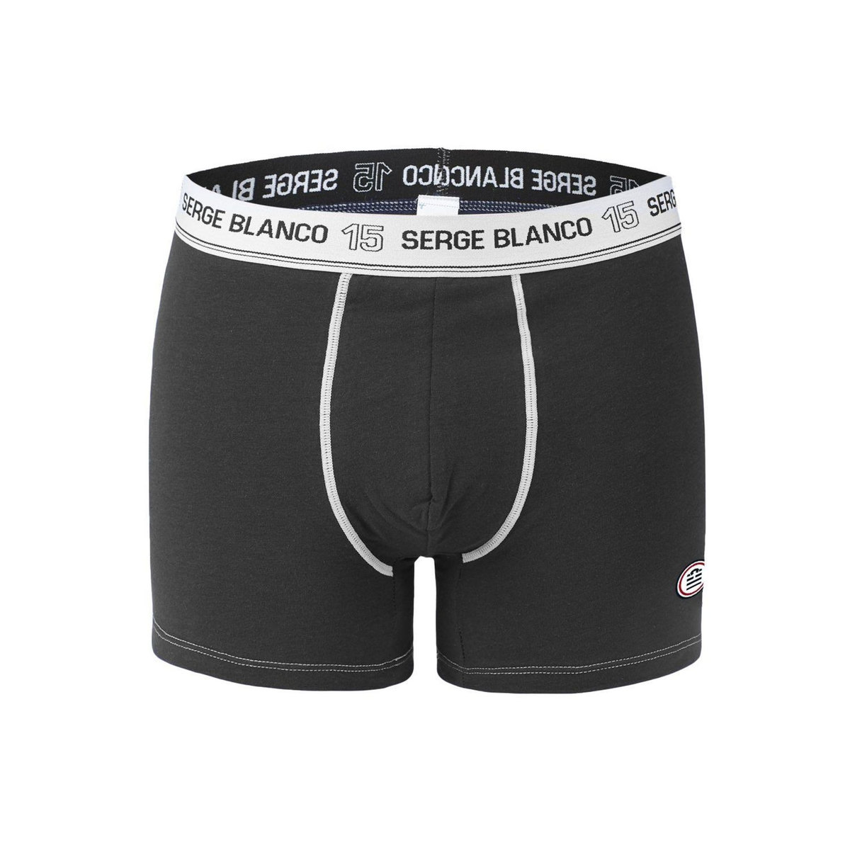 SERGE BLANCO Lot de 2 Boxers homme avec surpiqûres Class