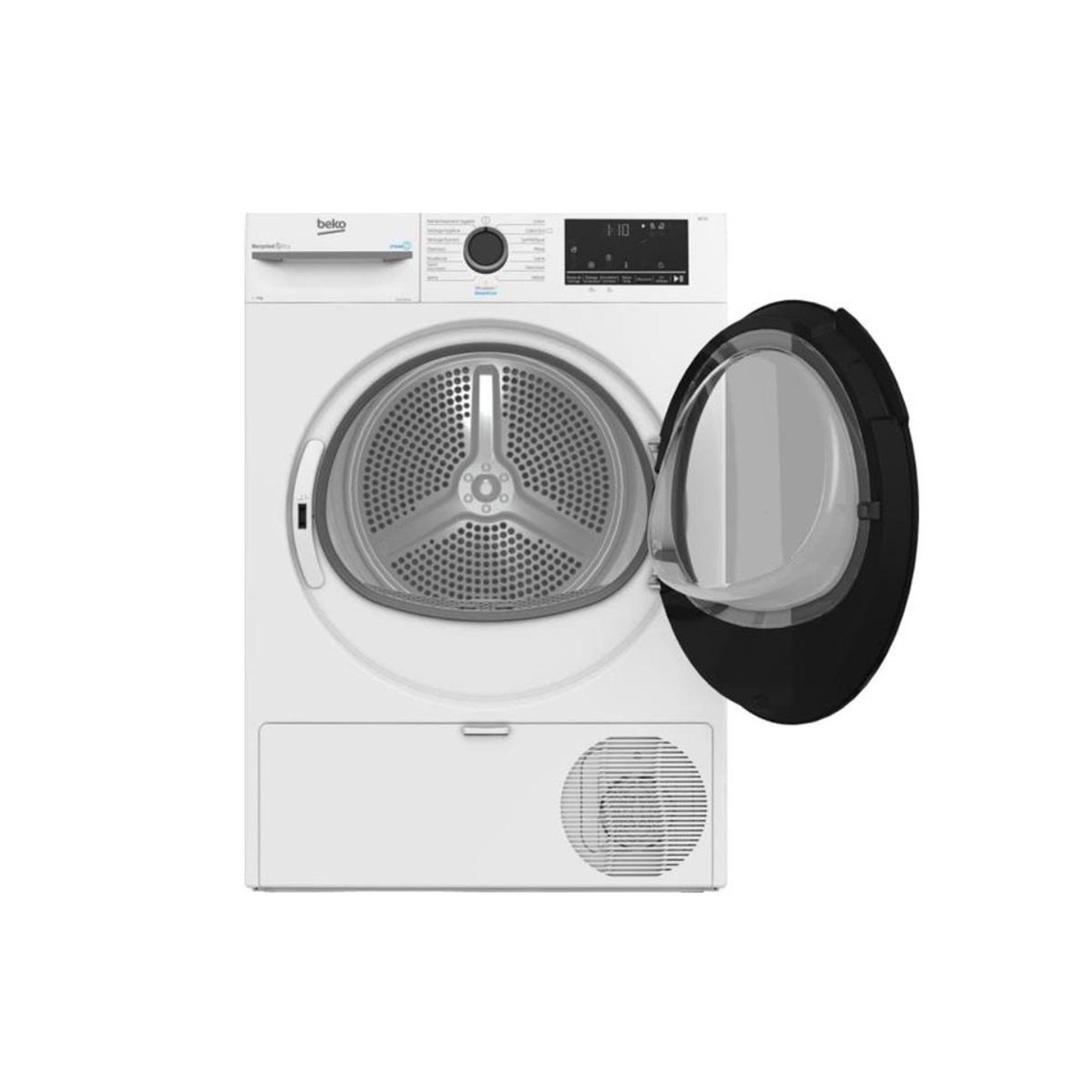 Voir la diapositive 3 : Beko Sèche linge pompe à chaleur à condensation 7kg 1400 tours/min - d3h27493w