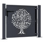 Voir la diapositive 4 : VIDAXL Portail de jardin anthracite 105x105cm acier conception d'arbre