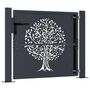 Voir la diapositive 4 : VIDAXL Portail de jardin anthracite 105x105cm acier conception d'arbre