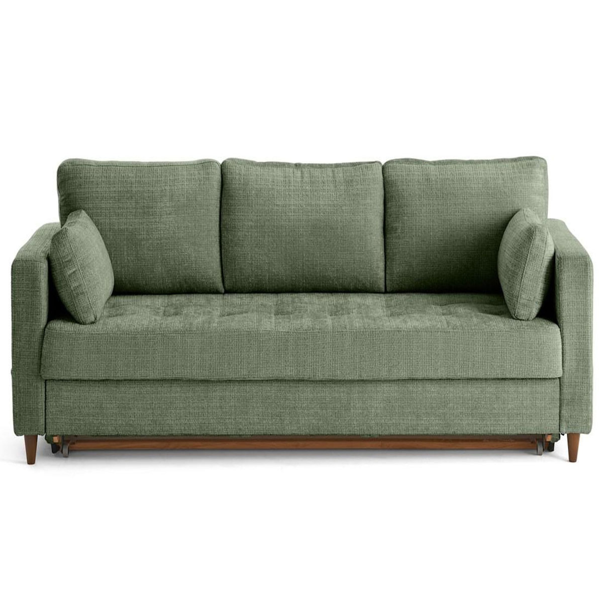LISA DESIGN Anna - canapé droit 3 places convertible avec poche en velours texturé