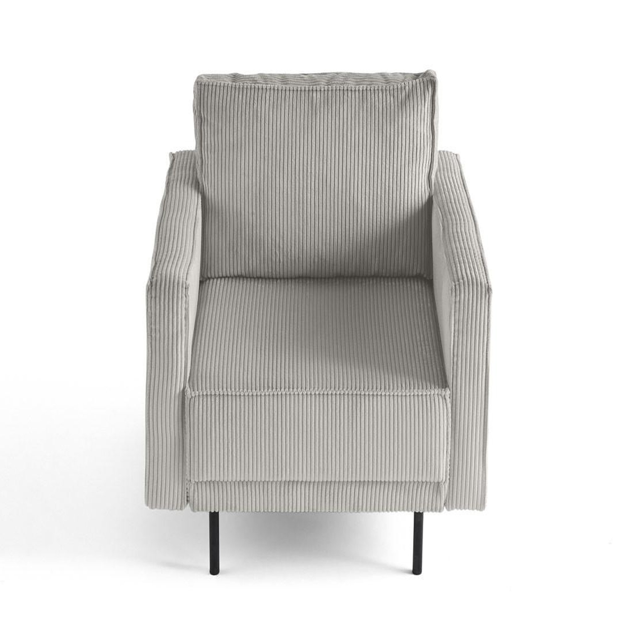 Voir la diapositive 1 : LISA DESIGN Charlie - fauteuil - pieds hauts - en velours côtelé