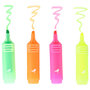 Voir la diapositive 3 : AUCHAN Lot de 4 surligneurs coloris assortis pointe biseautée