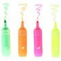 Voir la diapositive 3 : AUCHAN Lot de 4 surligneurs coloris assortis pointe biseautée