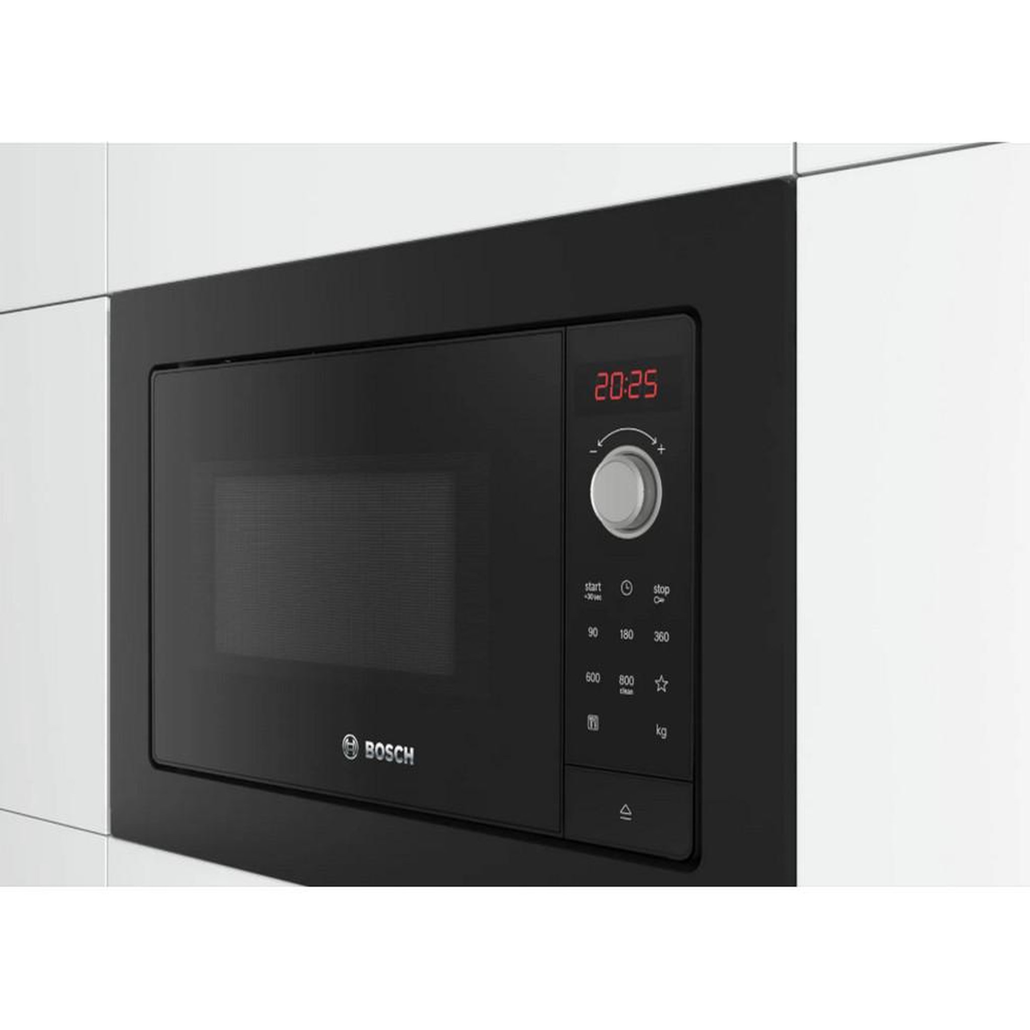 Voir la diapositive 3 : BOSCH Micro-ondes solo 20l 800w encastrable noir - BFL623MB3