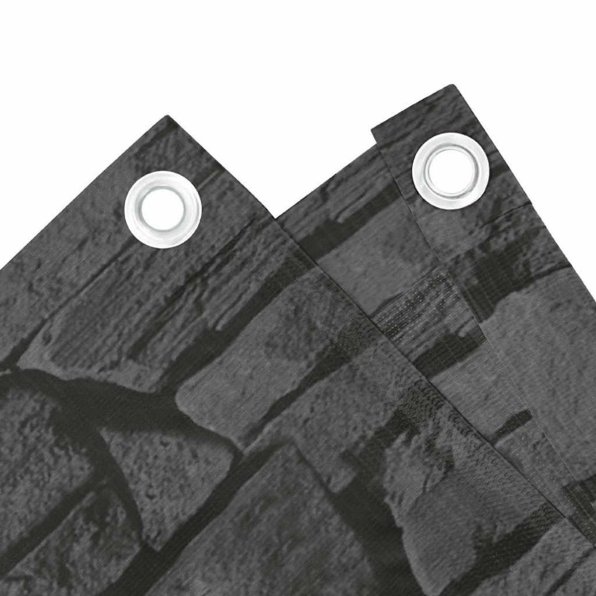 VIDAXL Ecran d'intimite de balcon aspect pierre de rebord gris PVC