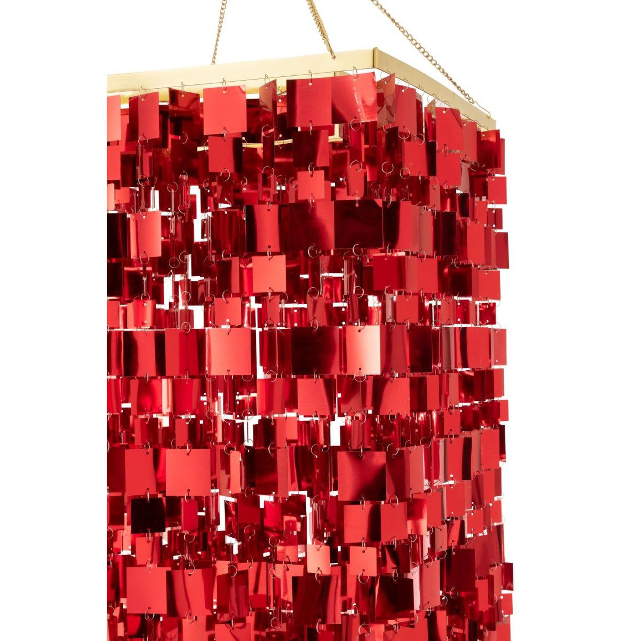 Voir la diapositive 3 : J-LINE Abat-jour suspension design  disco  180cm rouge