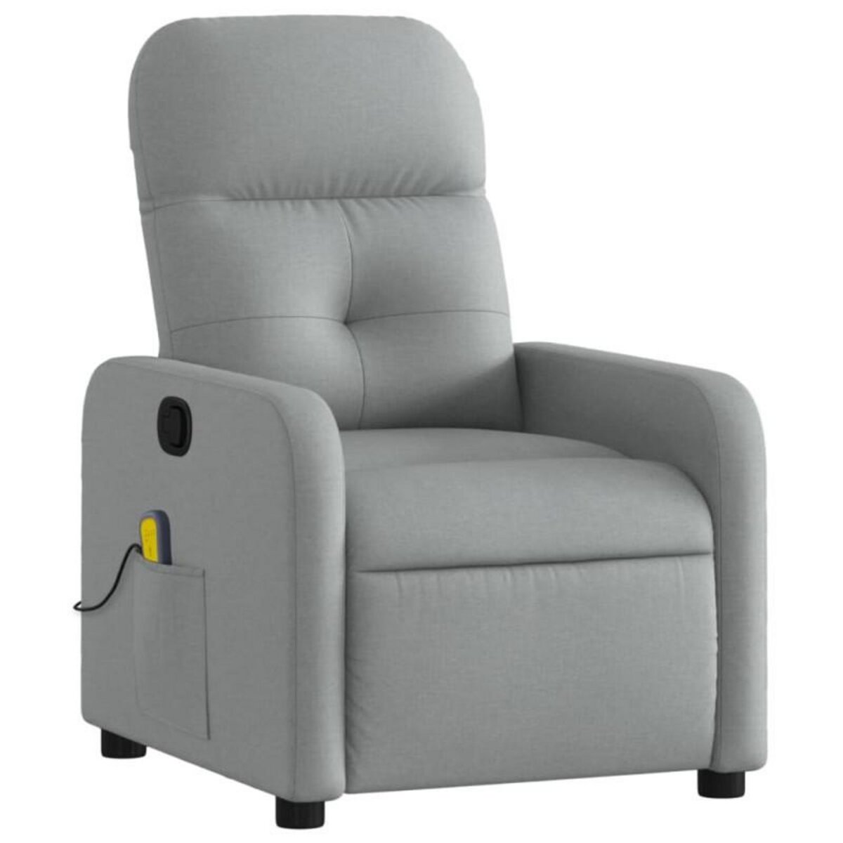 VIDAXL Fauteuil de massage inclinable Gris clair Tissu