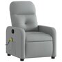 Voir la diapositive 3 : VIDAXL Fauteuil de massage inclinable Gris clair Tissu