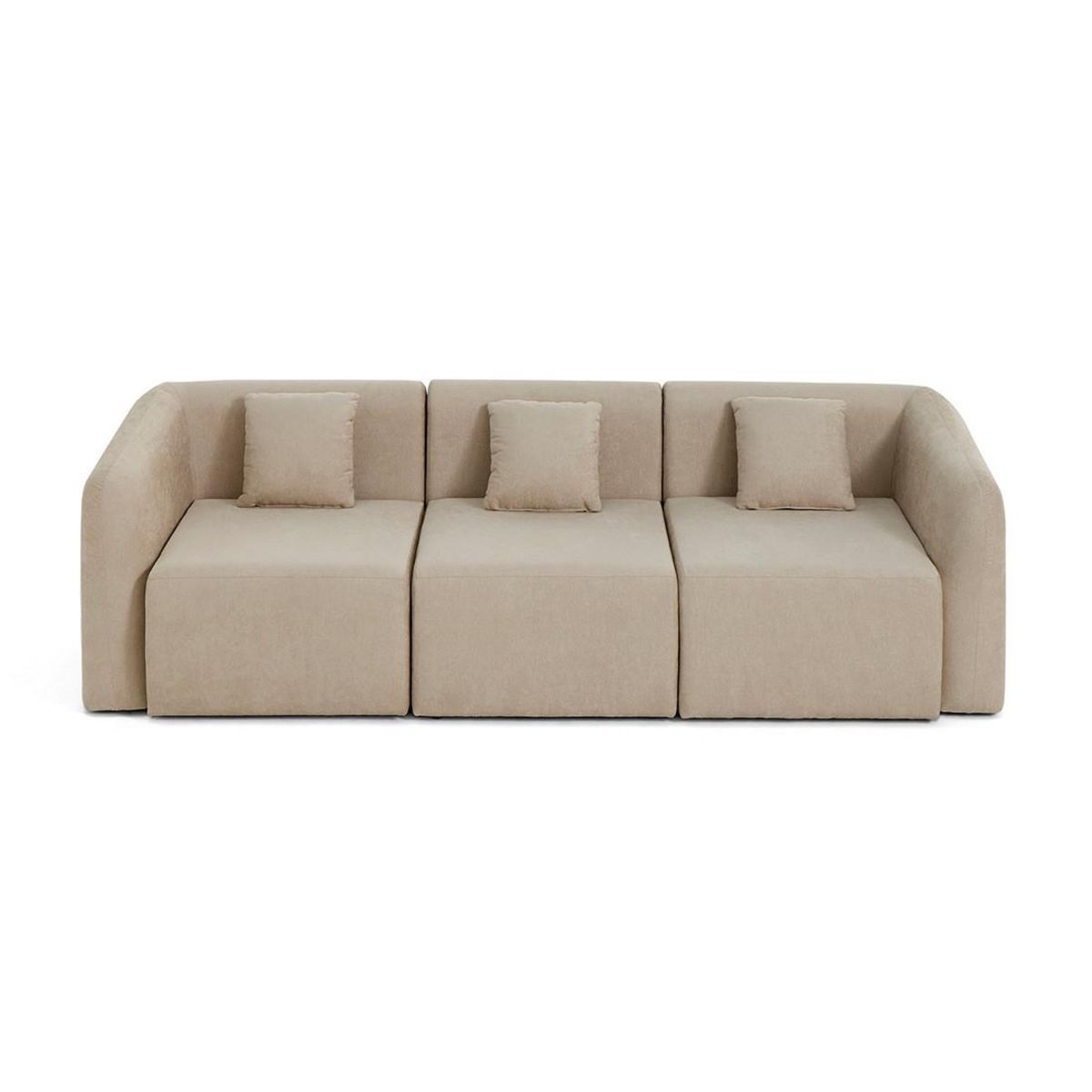 LISA DESIGN Ikare - canapé modulable 3 places - en tissu