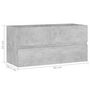 Voir la diapositive 6 : VIDAXL Armoire d'evier Gris beton 90x38,5x45 cm Bois d'ingenierie