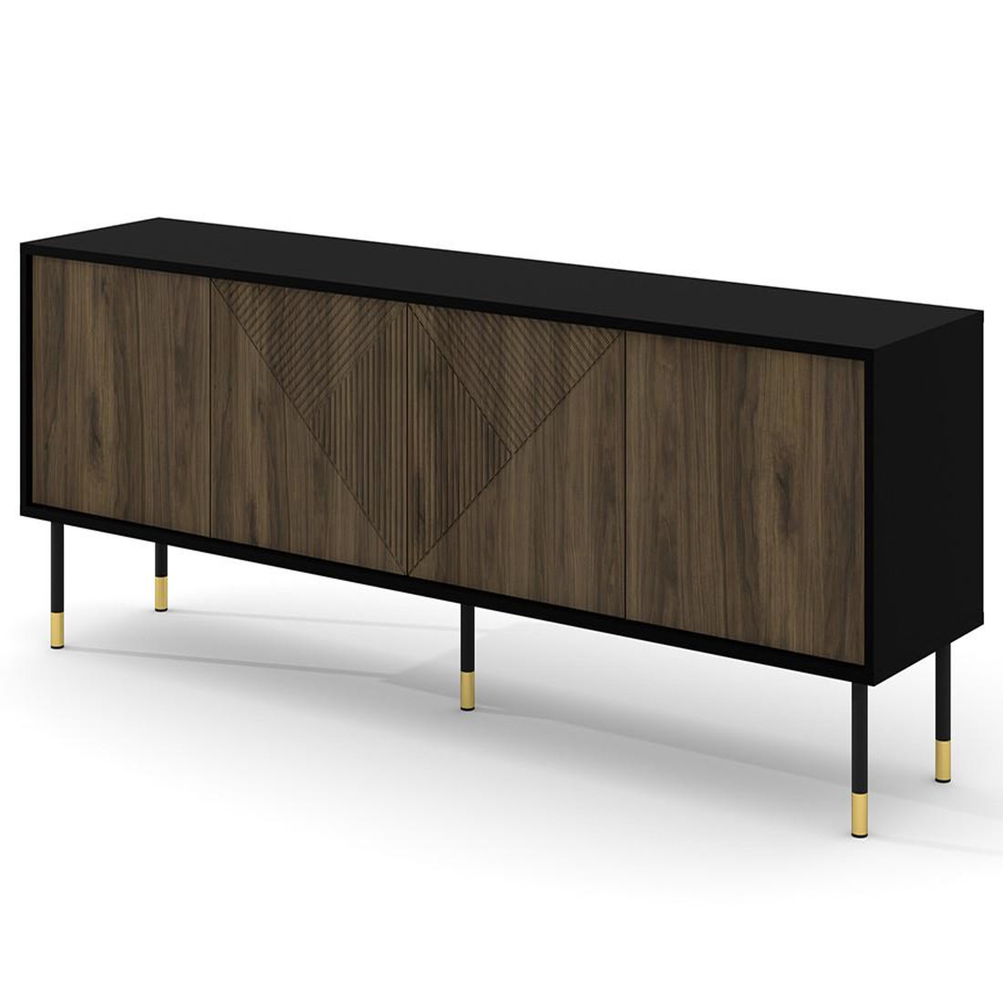 Voir la diapositive 1 : BEST MOBILIER Kirua - meuble tv - 4 portes - 180 cm