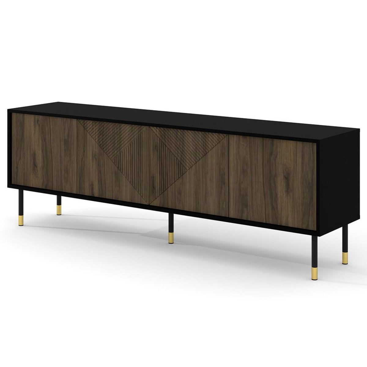 BEST MOBILIER Kirua - meuble tv - 4 portes - 180 cm