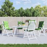 VIDAXL Coussins de chaise a dossier haut lot de 4 modele de feuille