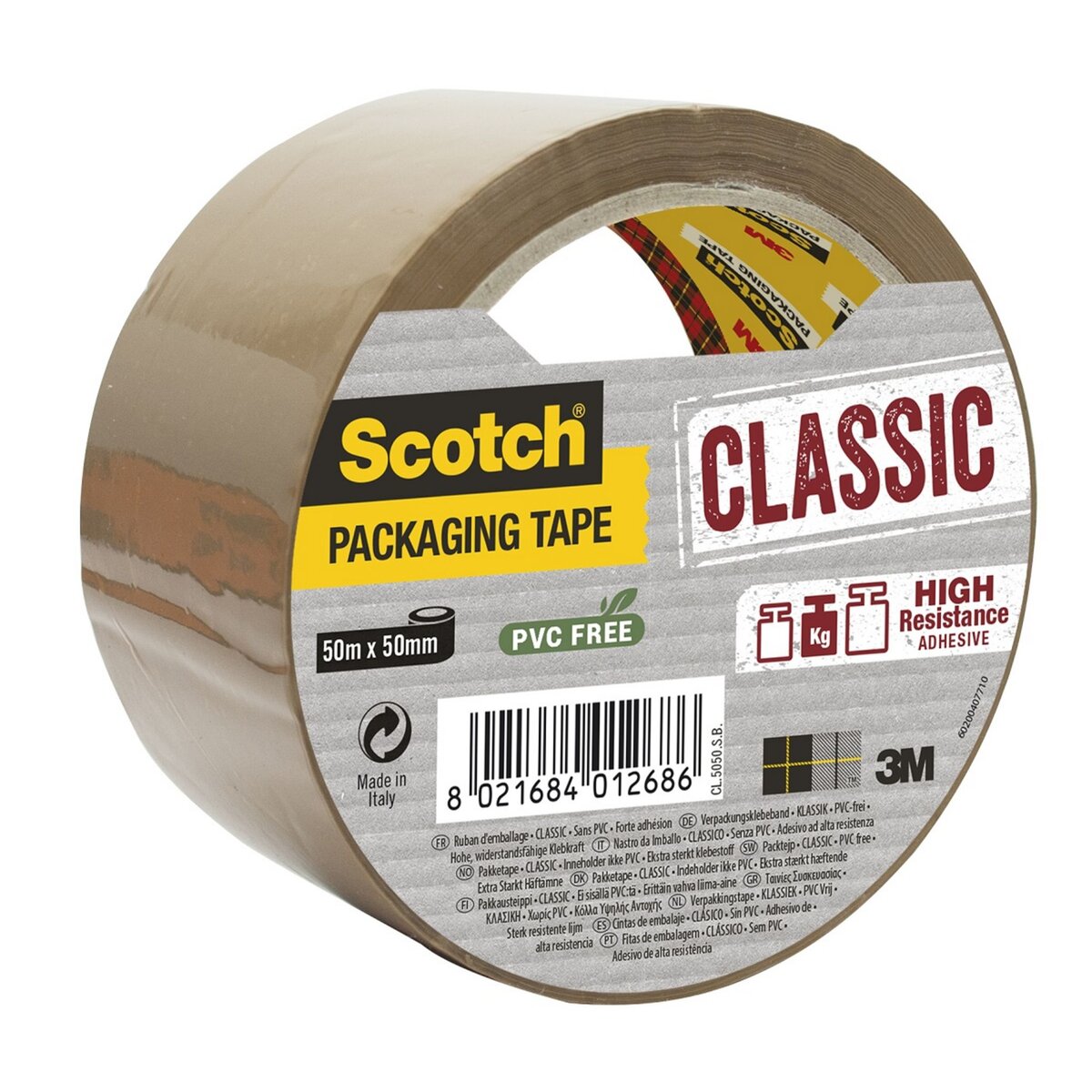 SCOTCH Ruban d'emballage Classic Havane 50mx50mm