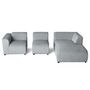 Voir la diapositive 3 : LISA DESIGN Suaro - canapé modulable d'angle droit 4 places en tissu texturé