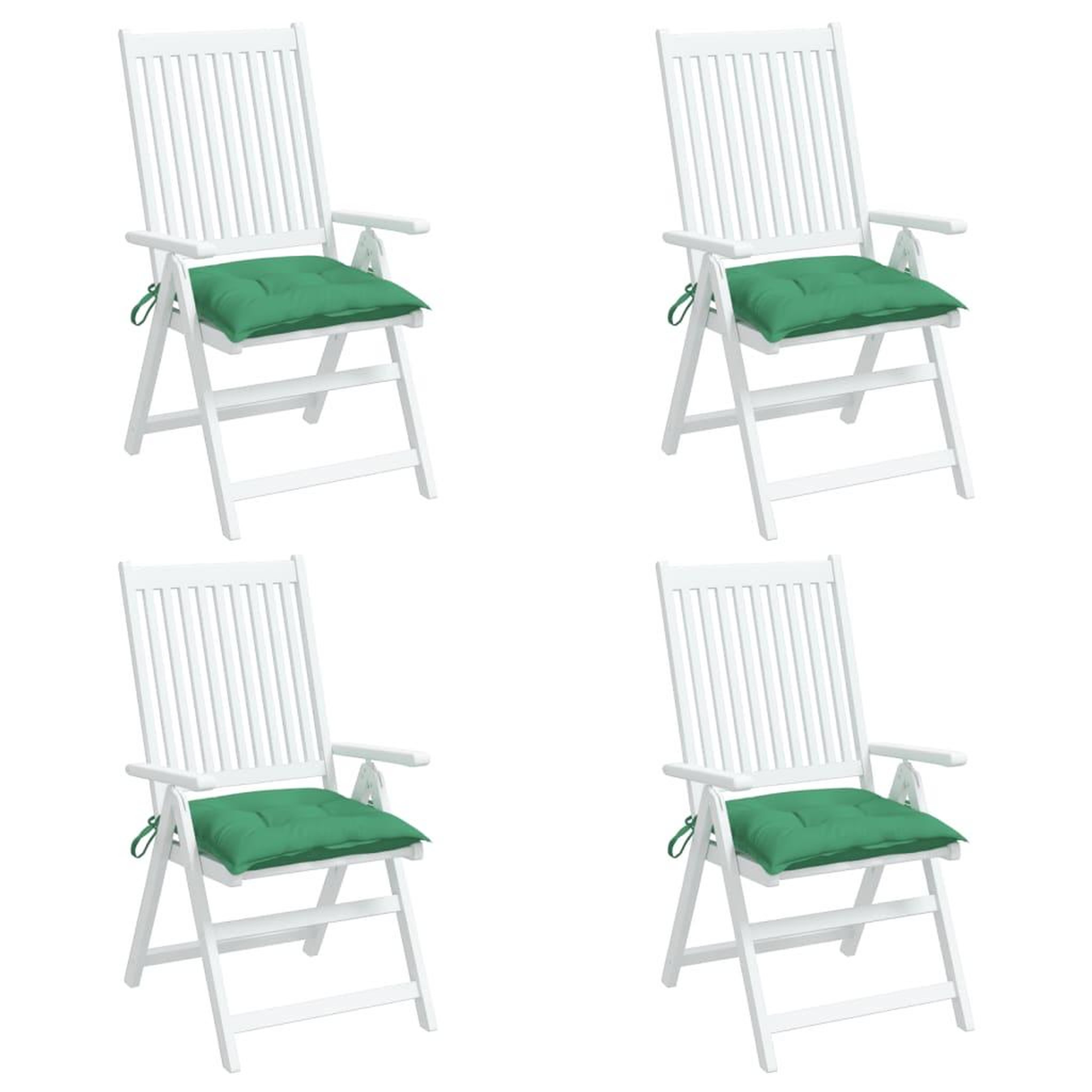 Voir la diapositive 4 : VIDAXL Coussins de palette lot de 4 vert 50x50x7 cm tissu oxford