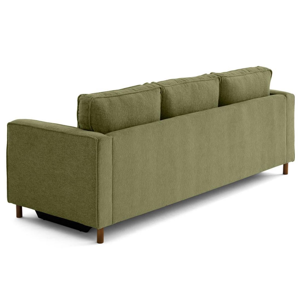 LISA DESIGN Jake - canapé droit 3 places convertible en tissu velours relief