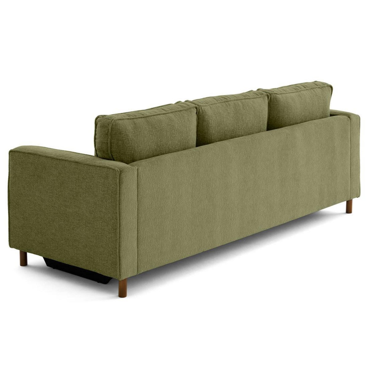 LISA DESIGN Jake - canapé droit 3 places convertible en tissu velours relief