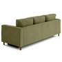Voir la diapositive 5 : LISA DESIGN Jake - canapé droit 3 places convertible en tissu velours relief