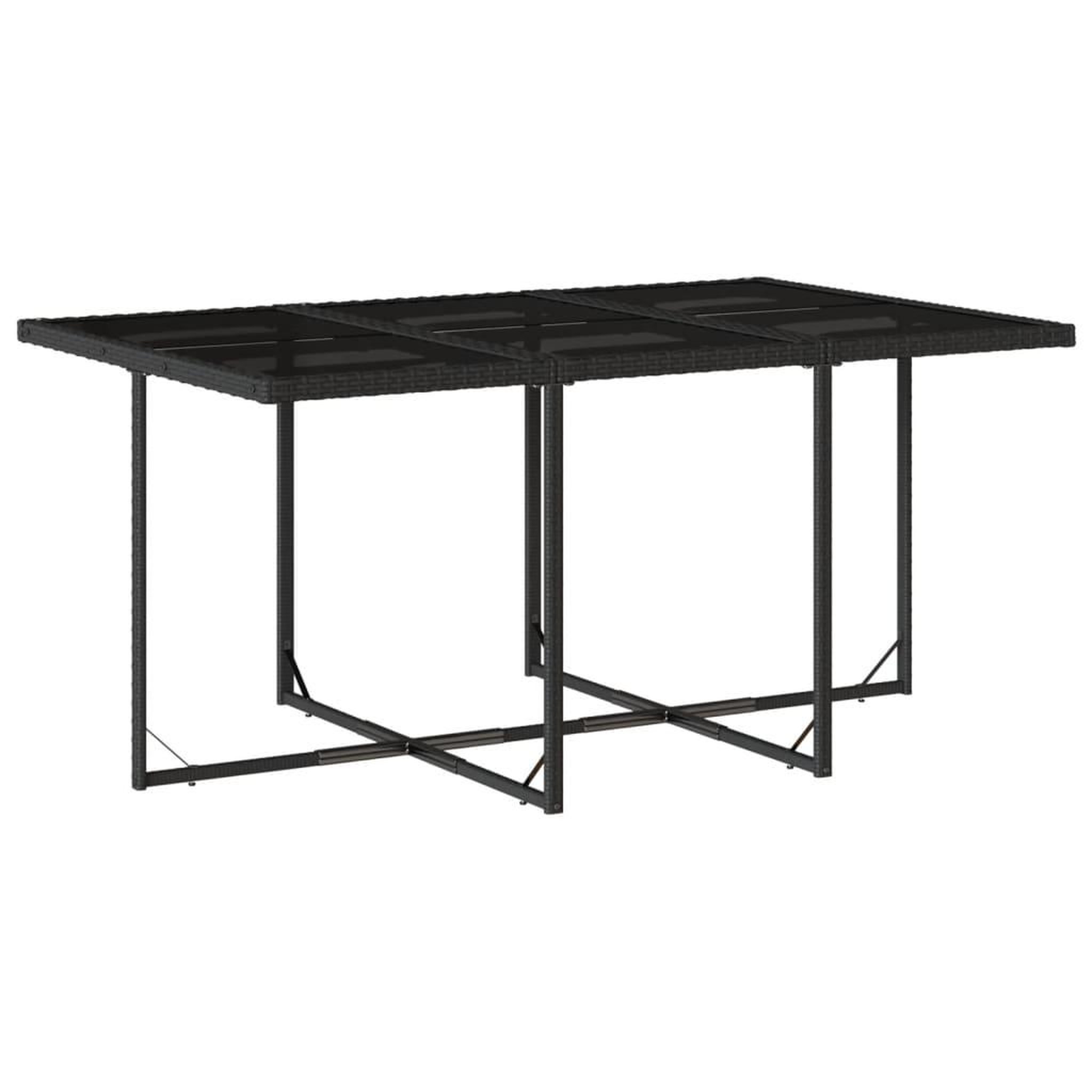 Voir la diapositive 4 : VIDAXL Ensemble a manger de jardin 11 pcs coussins noir resine tressee