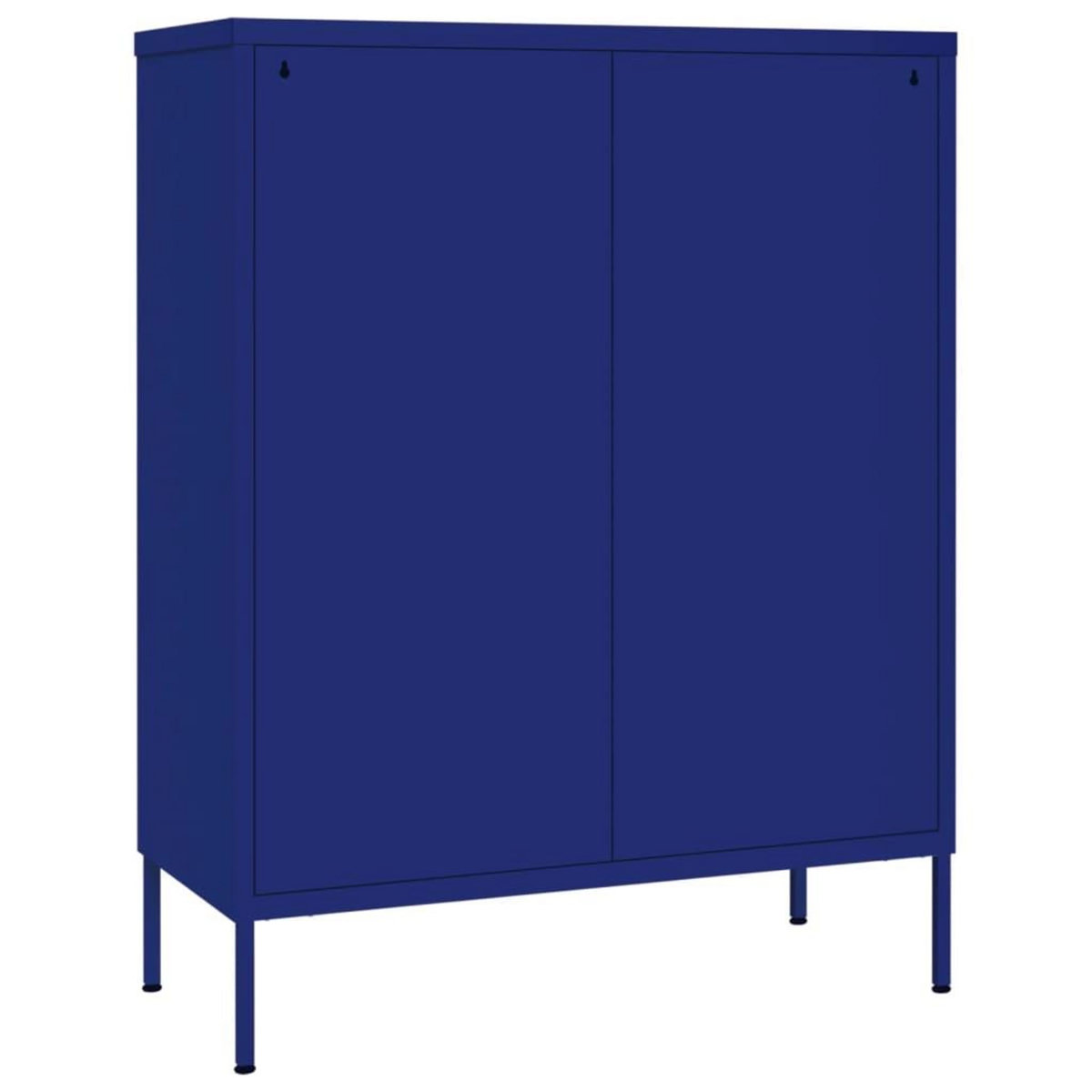 VIDAXL Armoire a tiroirs Bleu marine 80x35x101,5 cm Acier