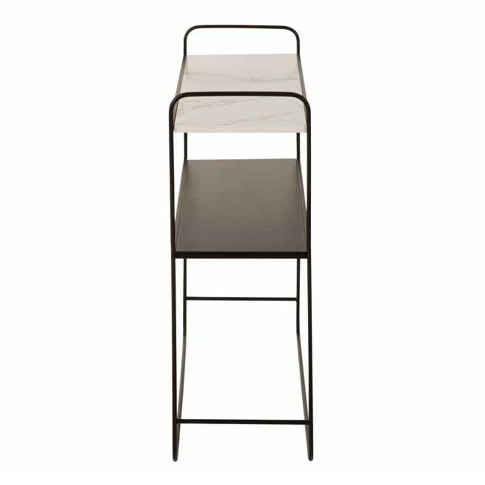 Voir la diapositive 3 : J-LINE Console design  2 niveaux  90cm noir & blanc