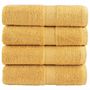 Voir la diapositive 1 : VIDAXL Serviettes de visage de qualité supérieure SOLUND 4 pcs doré