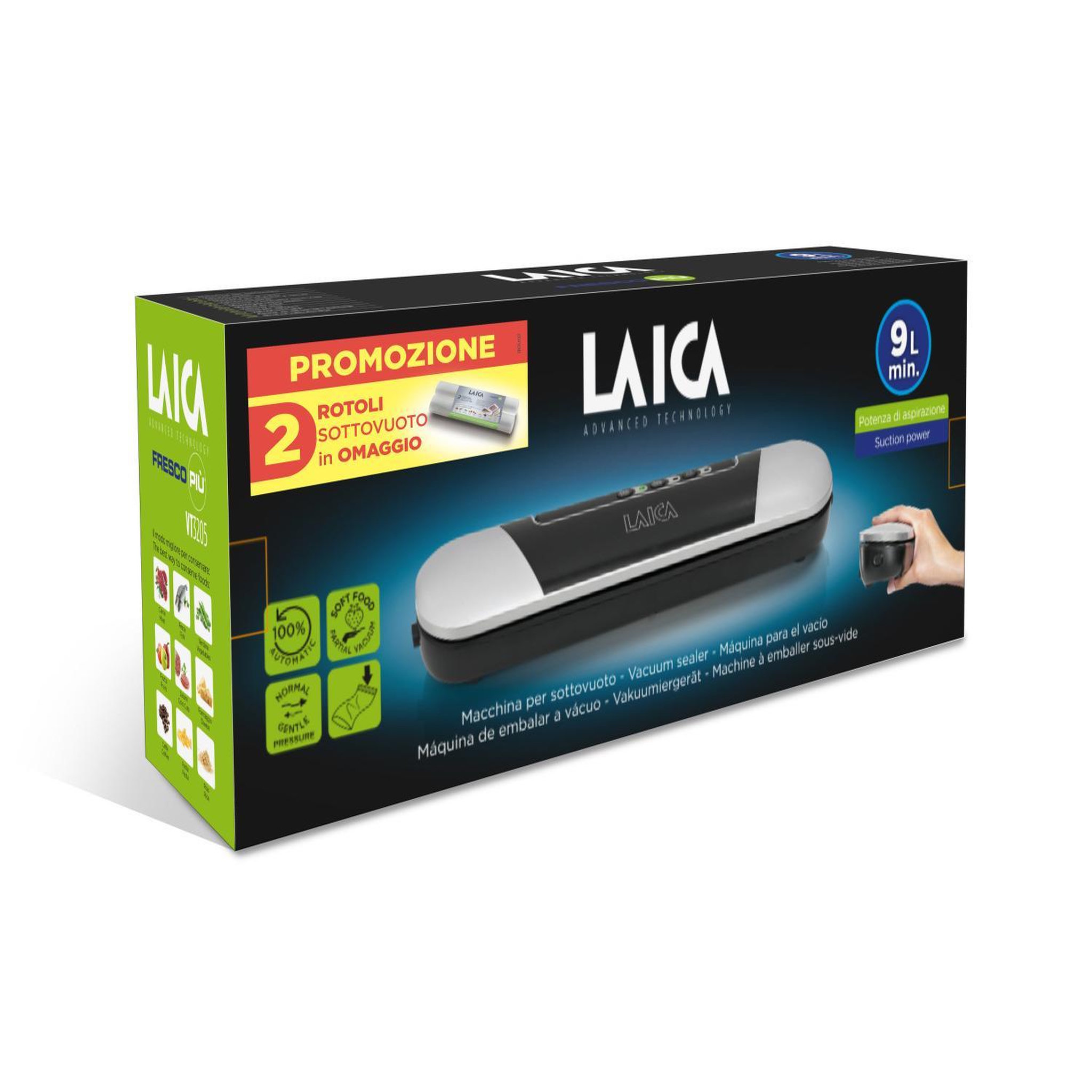Voir la diapositive 3 : LAICA Machine sous vide Laica PZ20100 Noir