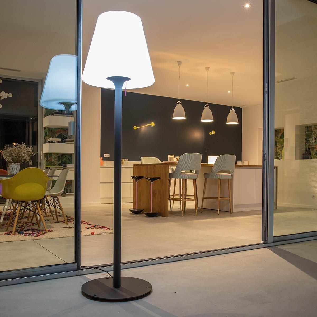 Lumisky Lampadaire ext filaire STANDY Blanc Polyéthylène H180CM