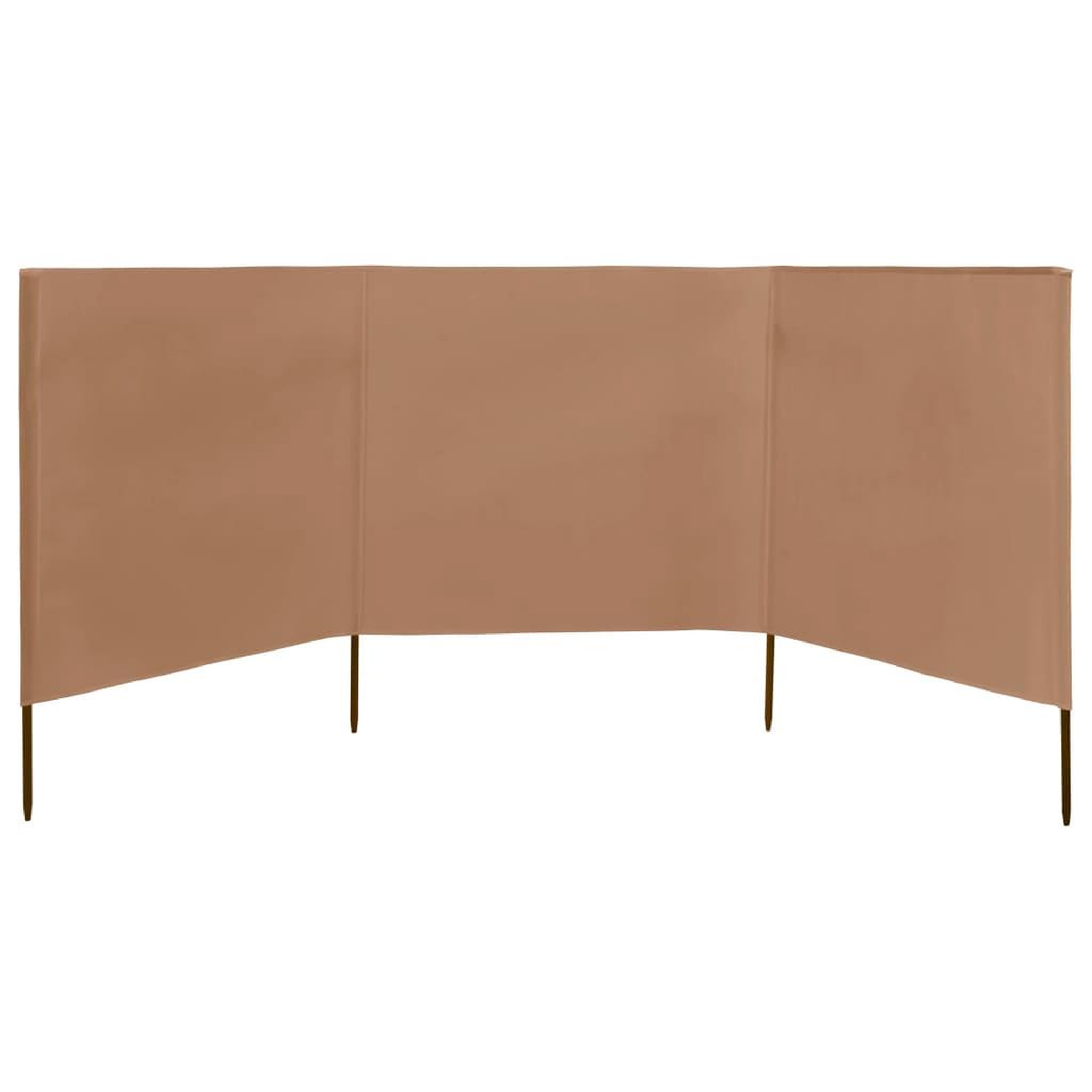 Voir la diapositive 3 : VIDAXL Paravent 3 panneaux Tissu 400 x 160 cm Taupe